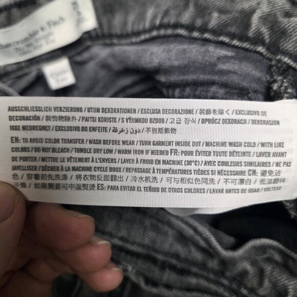 Abercrombie & Fitch Women's Jeans The 90s Straight Extra High Rise Gray Size 25 - Picture 5 of 7